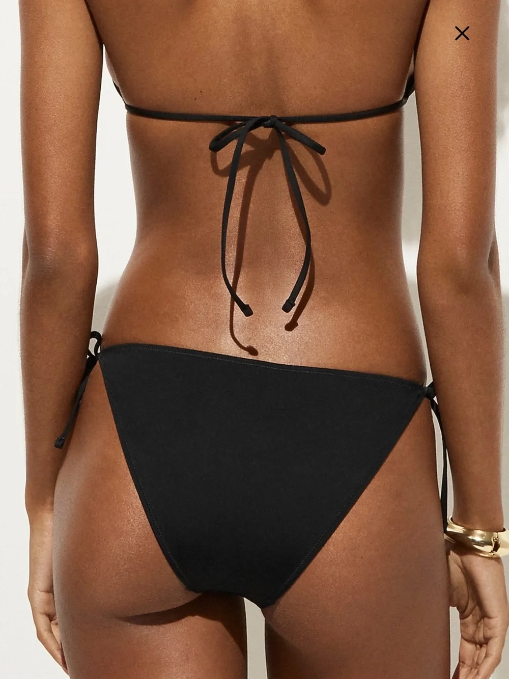 J. Crew Black Triangle String Bikini